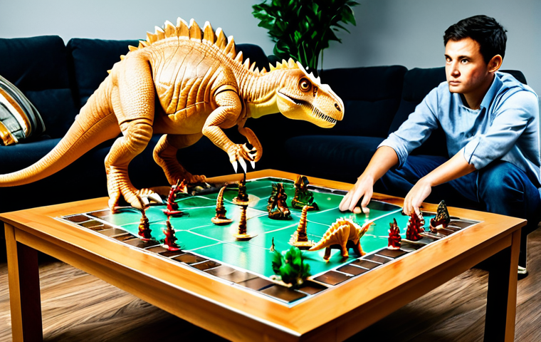 공룡메카드 유튜브 인기 클립 - Strategic Mikard Battle**
"A fully clothed young strategist intensely focused on a Mikard Dinosaur ...