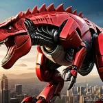 공룡메카드 주요 상 수상 이력 - **Tyranno Mecard: Roaring Powerhouse**
    A dynamic, action-packed scene of Tyranno Mecard mid-tran...